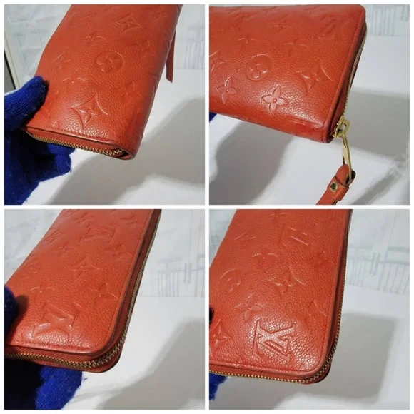 Authentic Louis Vuitton Monogram Empreinte Zippy Wallet Red - Picture 14 of 15